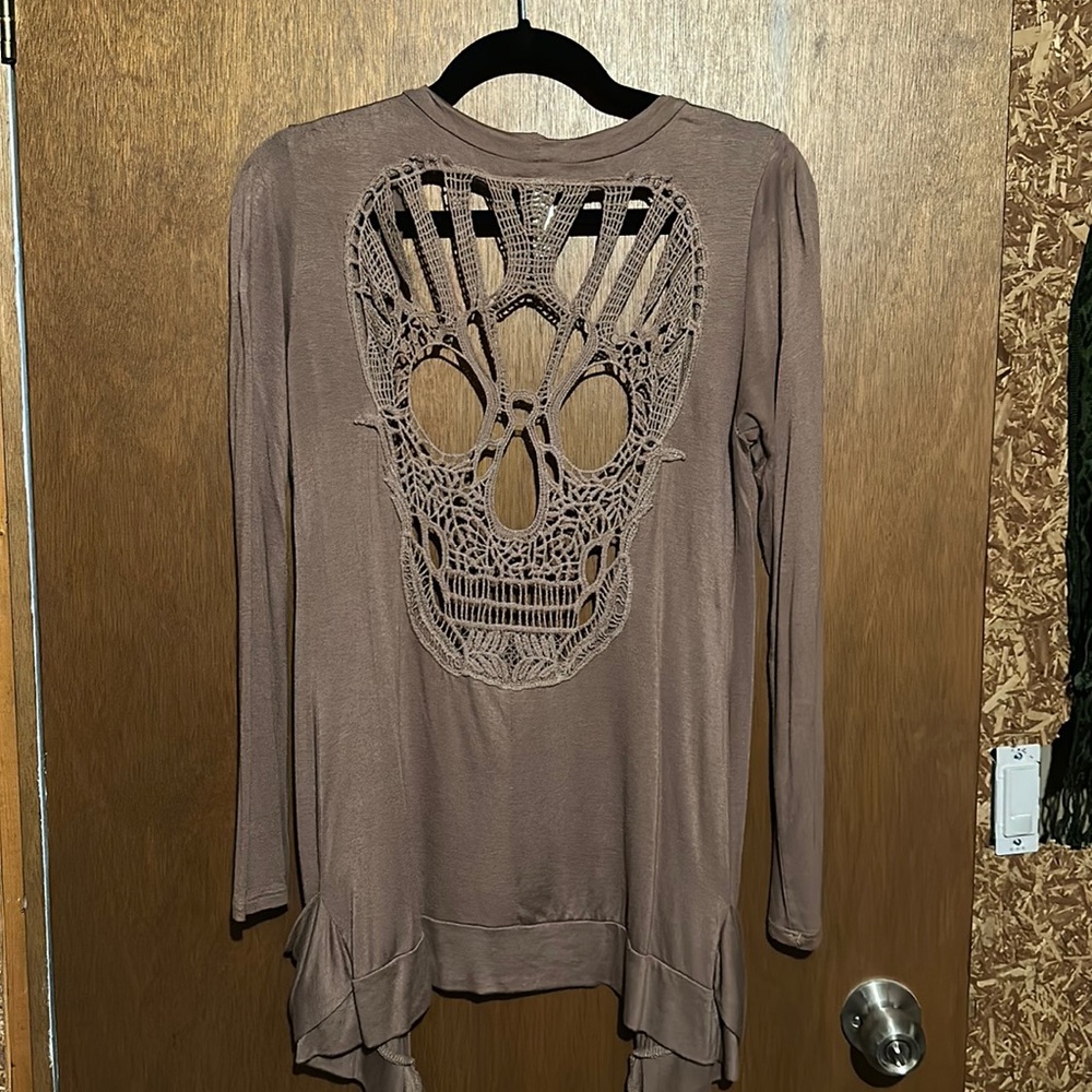 Skull crochet cartigan from nasty gal